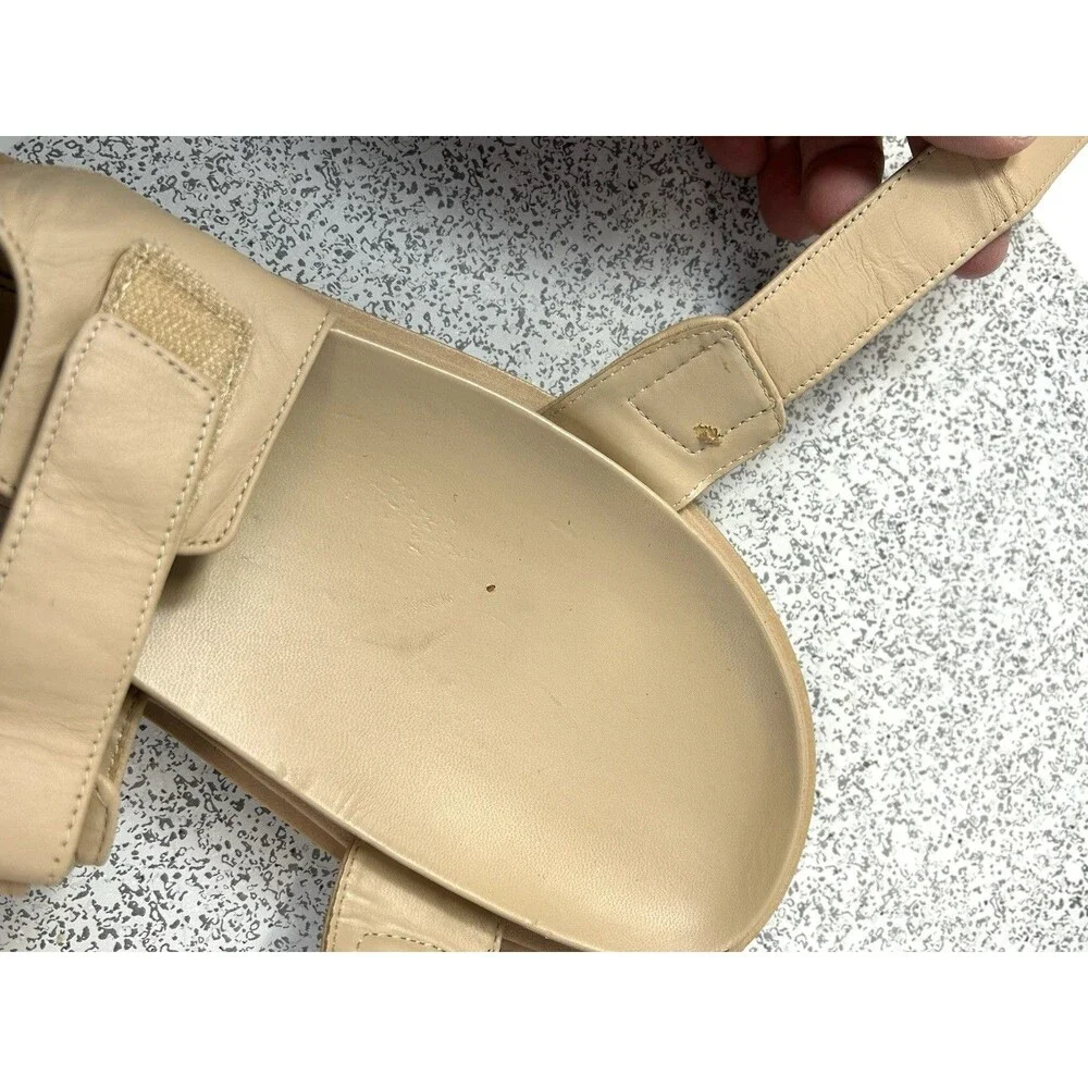 Zara Cream Beige Tan Chunky Sandals Size 39 8.5 - Picture 11 of 13
